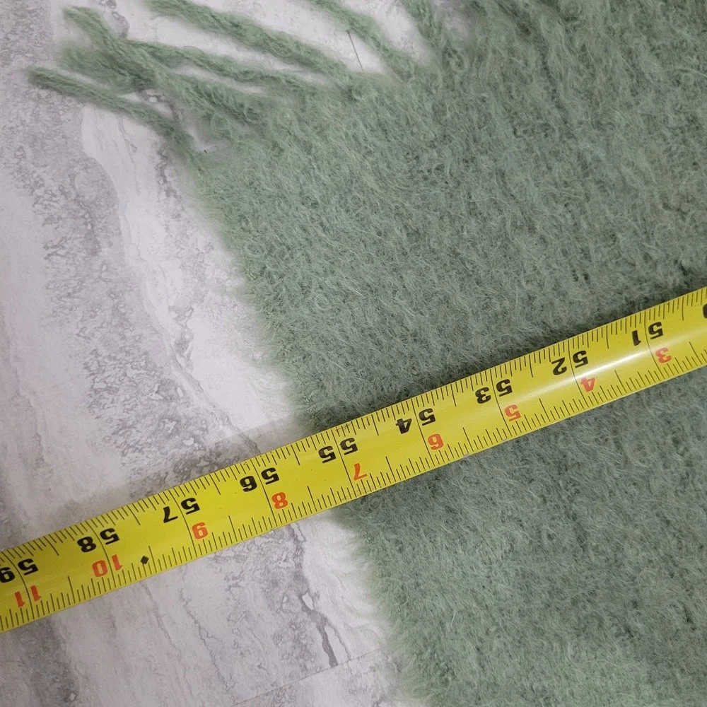 Compagnia Lane Preziose 100% Mohair Green Blanket 58x55